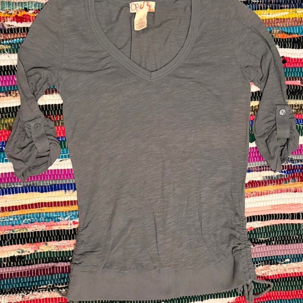 Ocean-pacific Women's Blue and Grey Blouse